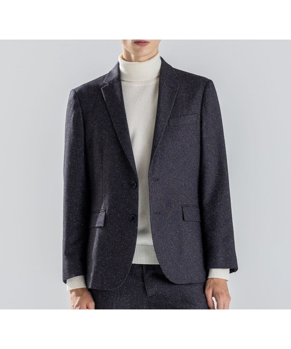 【ジョゼフ オム/JOSEPH HOMME / MEN】の【新素材】カラーネップストレッチ テーラードジャケット インテリア・キッズ・メンズ・レディースファッション・服の通販 founy(ファニー) 　ファッション　Fashion　メンズファッション　Fashion for Men　アウター　Men's Coats Outerwear　テーラードジャケット　Tailored Jackets & Blazers　ジャケット　Jacket, Outerwear　ストレッチ　Stretch, Stretchy Fabric　セットアップ　Set-Up, Coordinated Outfit　センター　Center, Center Line　ネップ　Nepp, Slub Yarn　フラップ　Flap, Flap Pocket　ベーシック　Basic, Essential　ポケット　Pocket, Pocket Detail　エレガント 上品　Elegant　A/W・秋冬　Autumn/Winter　グレー系|ID: prp329100004770313 ipo3291000000034555847