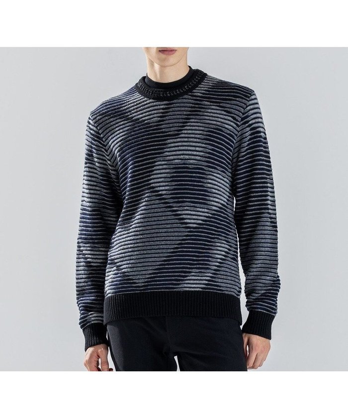 【ジョゼフ オム/JOSEPH HOMME / MEN】のモロッカンブラインドジャガード クルーネックニット インテリア・キッズ・メンズ・レディースファッション・服の通販 founy(ファニー) https://founy.com/ ファッション Fashion メンズファッション Fashion for Men トップス・カットソー Cut & Sew Tops ニット・セーター / 定番トップス Knit Tops & Sweaters セーター Sweater, Knitwear ボーダー Border, Stripe A/W・秋冬 Autumn/Winter |ID: prp329100004770314 ipo3291000000034555848