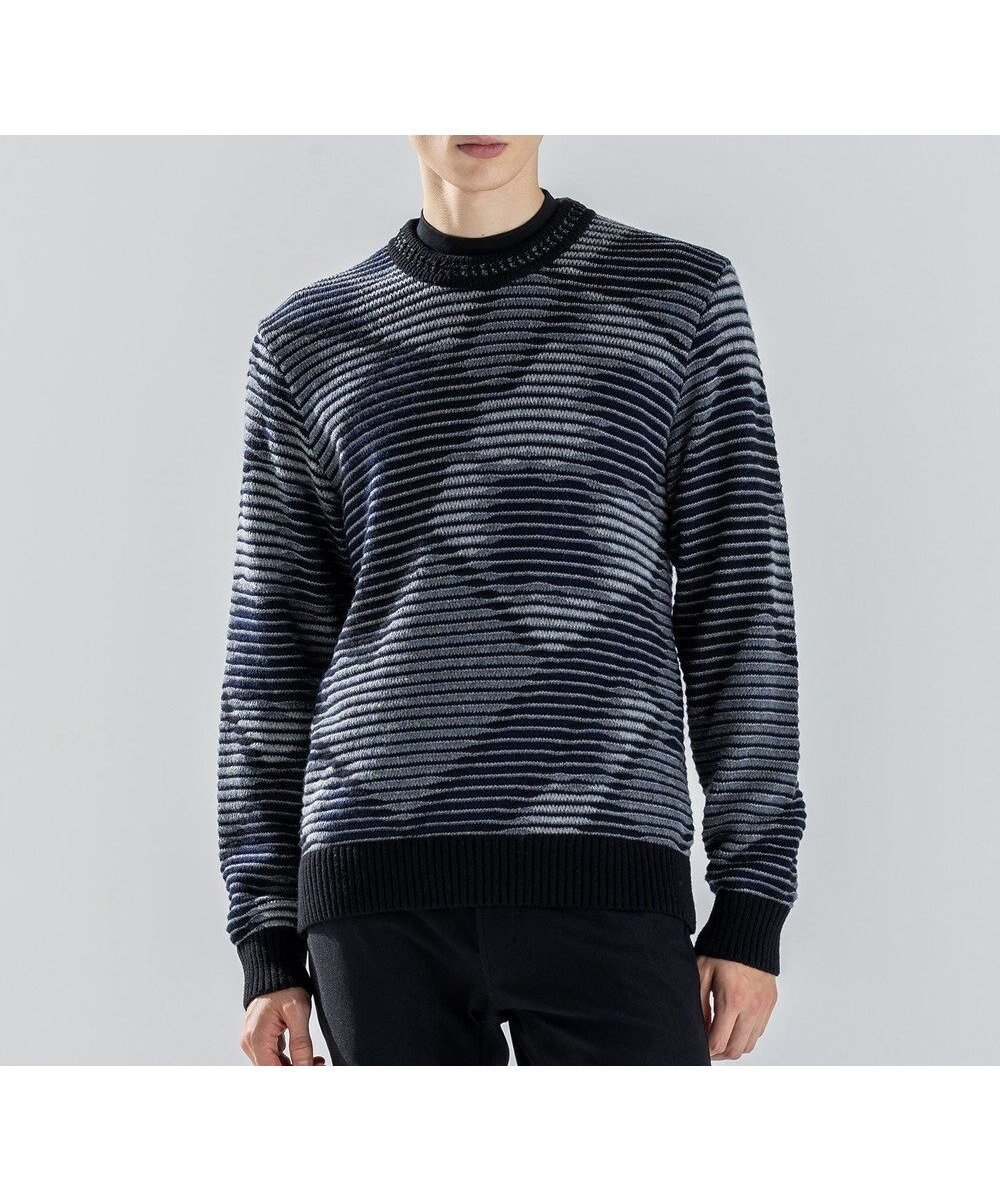 【ジョゼフ オム/JOSEPH HOMME / MEN】のモロッカンブラインドジャガード クルーネックニット 人気、トレンドファッション・服の通販 founy(ファニー) 　ファッション　Fashion　メンズファッション　Fashion for Men　トップス・カットソー　Cut & Sew Tops　ニット・セーター / 定番トップス　Knit Tops & Sweaters　セーター　Sweater, Knitwear　ボーダー　Border, Stripe　A/W・秋冬　Autumn/Winter　 other-1|ID: prp329100004770314 ipo3291000000034555848
