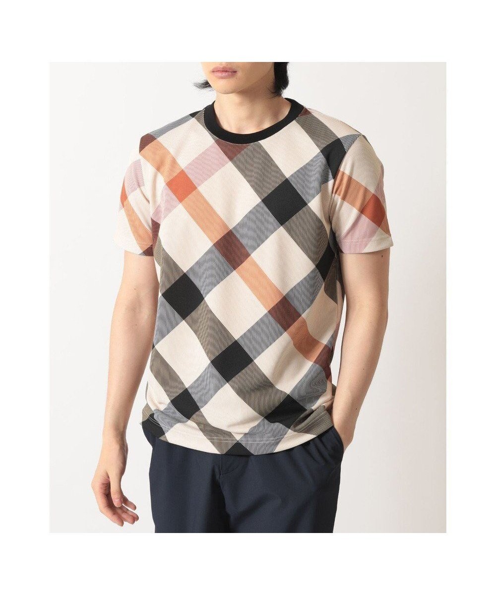 【ダックス/DAKS / MEN】のメガチェック カノコTシャツ インテリア・キッズ・メンズ・レディースファッション・服の通販 founy(ファニー) ファッション Fashion メンズファッション Fashion for Men トップス・カットソー Cut & Sew Tops メンズシャツ Shirts カットソー Cut and Sewn Top チェック Check, Plaid, Tartan バイアス Bias, Diagonal Cut プリント Print, Printed Pattern 吸水 Absorbent, Quick-Dry 夏 Summer S/S・春夏 SS, Spring/Summer, Warm Season A/W・秋冬 Autumn/Winter ベージュ|ID: prp329100004770345 ipo3291000000034555997