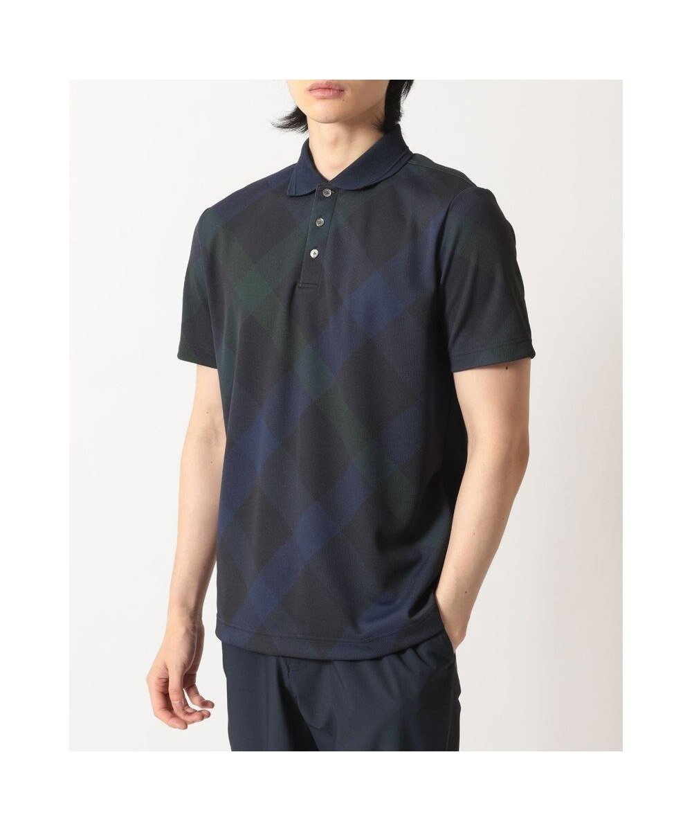 【ダックス/DAKS / MEN】のメガチェック カノコポロシャツ インテリア・キッズ・メンズ・レディースファッション・服の通販 founy(ファニー) ファッション Fashion メンズファッション Fashion for Men トップス・カットソー Cut & Sew Tops メンズシャツ Shirts ポロシャツ / きれいめカジュアルスタイル Polo Shirts チェック Check, Plaid, Tartan バイアス Bias, Diagonal Cut プリント Print, Printed Pattern ポロシャツ Polo Shirt, Collared Tee 吸水 Absorbent, Quick-Dry 夏 Summer S/S・春夏 SS, Spring/Summer, Warm Season A/W・秋冬 Autumn/Winter ブラック|ID: prp329100004770346 ipo3291000000034556001