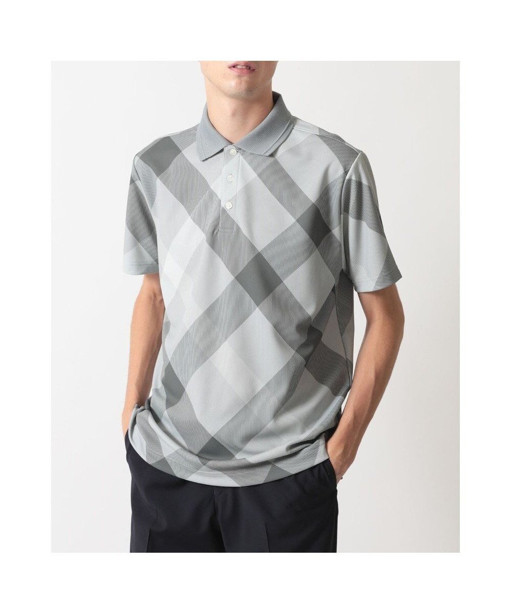【ダックス/DAKS / MEN】のメガチェック カノコポロシャツ インテリア・キッズ・メンズ・レディースファッション・服の通販 founy(ファニー) ファッション Fashion メンズファッション Fashion for Men トップス・カットソー Cut & Sew Tops メンズシャツ Shirts ポロシャツ / きれいめカジュアルスタイル Polo Shirts チェック Check, Plaid, Tartan バイアス Bias, Diagonal Cut プリント Print, Printed Pattern ポロシャツ Polo Shirt, Collared Tee 吸水 Absorbent, Quick-Dry 夏 Summer S/S・春夏 SS, Spring/Summer, Warm Season A/W・秋冬 Autumn/Winter グレー|ID: prp329100004770346 ipo3291000000034556002
