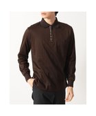 【ダックス/DAKS / MEN】のチェックプラケット ジップアップポロ ブラウン|ID: prp329100004770347 ipo3291000000034556009