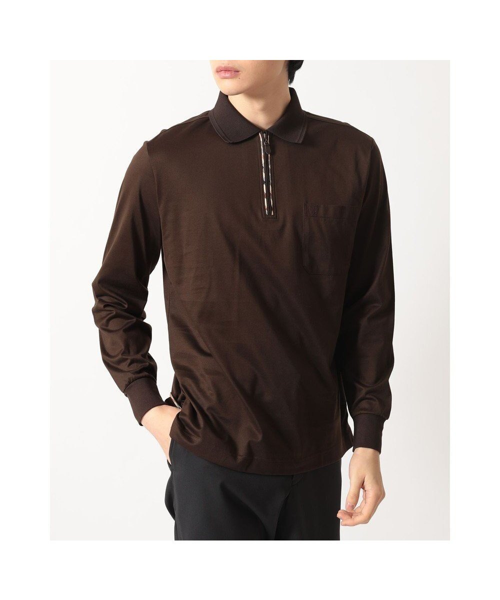 【ダックス/DAKS / MEN】のチェックプラケット ジップアップポロ インテリア・キッズ・メンズ・レディースファッション・服の通販 founy(ファニー) 　ファッション　Fashion　メンズファッション　Fashion for Men　トップス・カットソー　Cut & Sew Tops　メンズシャツ　Shirts　ポロシャツ / きれいめカジュアルスタイル　Polo Shirts　チェック　Check, Plaid, Tartan　ポロシャツ　Polo Shirt, Collared Tee　夏　Summer　定番　Standard, Basic Item　S/S・春夏　SS, Spring/Summer, Warm Season　A/W・秋冬　Autumn/Winter　ブラウン|ID: prp329100004770347 ipo3291000000034556009