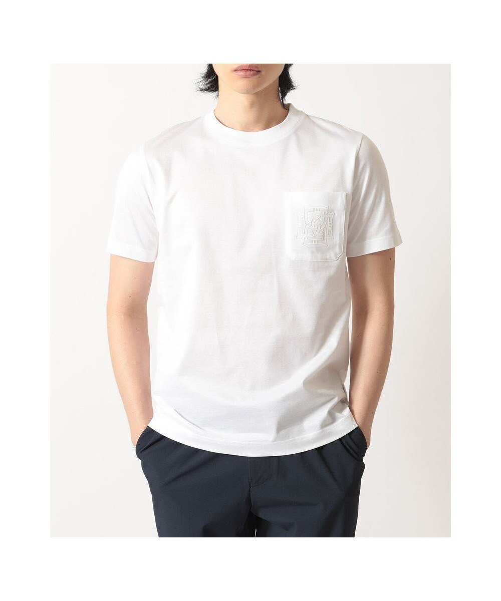 【ダックス/DAKS / MEN】のエンボスロゴ コットンTシャツ インテリア・キッズ・メンズ・レディースファッション・服の通販 founy(ファニー) ファッション Fashion メンズファッション Fashion for Men トップス・カットソー Cut & Sew Tops メンズシャツ Shirts インナー Innerwear カットソー Cut and Sewn Top シンプル Simple, Minimal ジャケット Jacket, Outerwear ポケット Pocket, Pocket Detail エレガント 上品 Elegant 夏 Summer S/S・春夏 SS, Spring/Summer, Warm Season 無地 Plain, Solid Color A/W・秋冬 Autumn/Winter ホワイト|ID: prp329100004770350 ipo3291000000034556024