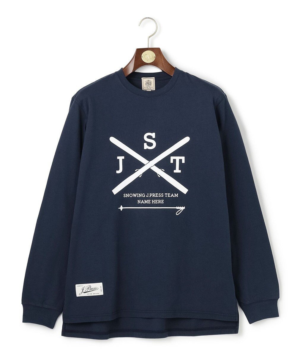 【ジェイ プレス/J.PRESS / MEN】の【NYUZELESS】SKI プリント ロングスリーブ Tシャツ インテリア・キッズ・メンズ・レディースファッション・服の通販 founy(ファニー) 　ファッション　Fashion　メンズファッション　Fashion for Men　トップス・カットソー　Cut & Sew Tops　メンズシャツ　Shirts　ヴィンテージ　Vintage Style　カットソー　Cut and Sewn Top　グラフィック　Graphic, Graphic Design　スリット　Slit, Slit Detail　スリーブ　Sleeve, Long Sleeve / Short Sleeve　ビンテージ　Vintage, Retro Style　フィット　Fit, Slim Fit　フロント　Front, Front Design　プリント　Print, Printed Pattern　ロング　Long, Long-Length　A/W・秋冬　Autumn/Winter　ネイビー系|ID: prp329100004770360 ipo3291000000034556072