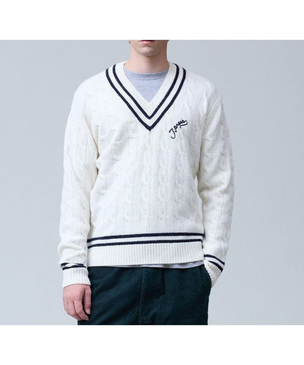 【ジェイ プレス/J.PRESS / MEN】の【NYUZELESS】ラムズウール ケーブルチルデン ニット 人気、トレンドファッション・服の通販 founy(ファニー) ファッション Fashion メンズファッション Fashion for Men トップス・カットソー Cut & Sew Tops ニット・セーター / 定番トップス Knit Tops & Sweaters クラシック Classic, Timeless Style セーター Sweater, Knitwear チェーン Chain, Chain Strap フィット Fit, Slim Fit ワンポイント One Point, Statement Accent A/W・秋冬 Autumn/Winter other-1|ID: prp329100004770362 ipo3291000000034556078