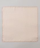 【五大陸/gotairiku / MEN】の首にも巻ける【2WAY/日本製】シルク100% ポケットチーフ(チェック柄) ベージュ系8|ID: prp329100004770365 ipo3291000000034556090