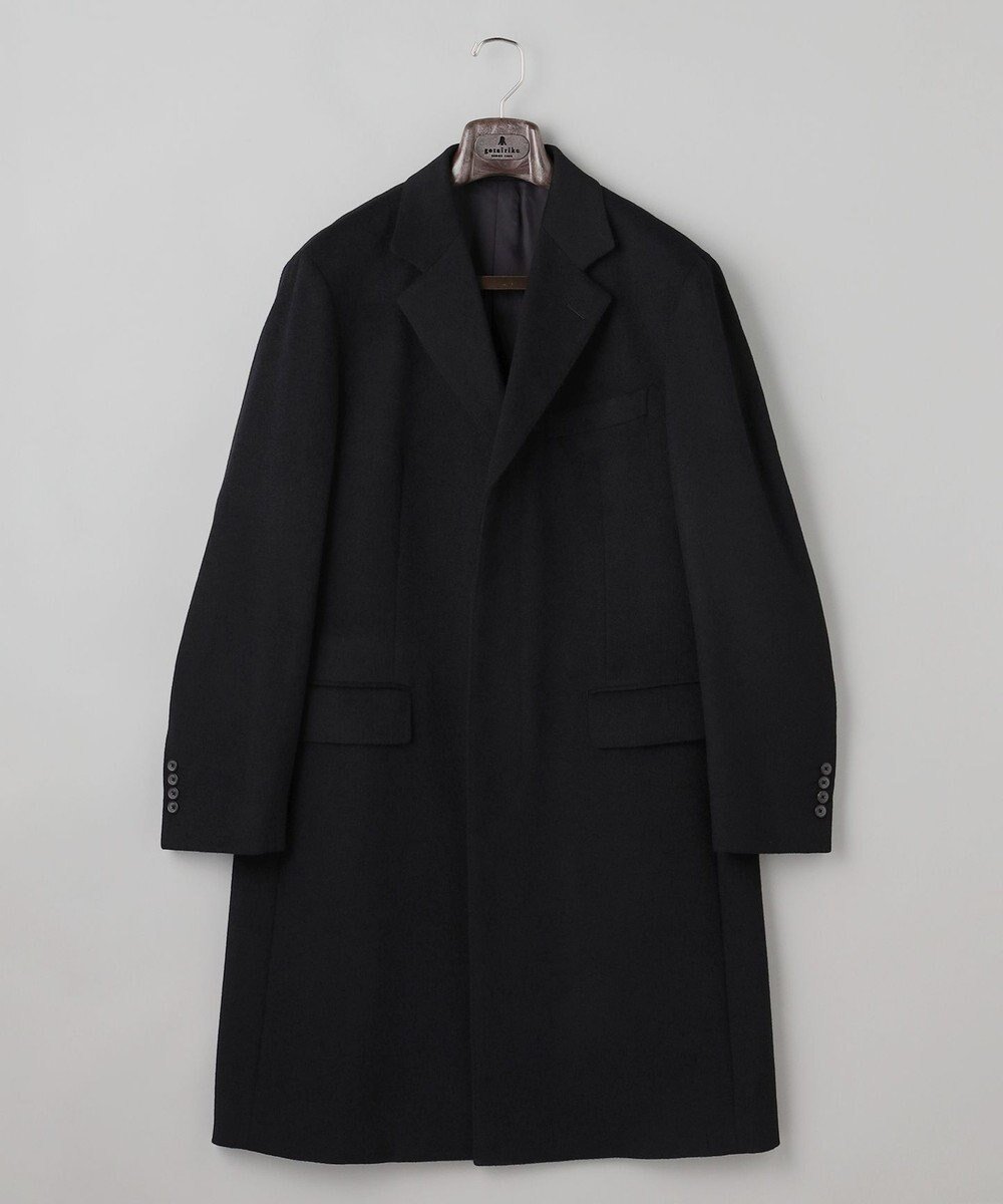 【五大陸/gotairiku / MEN】のライトウェイトアンゴラ チェスターコート インテリア・キッズ・メンズ・レディースファッション・服の通販 founy(ファニー) 　ファッション　Fashion　メンズファッション　Fashion for Men　アウター　Men's Coats Outerwear　アンゴラ　Angora Knitwear　キュプラ　Cupro, Eco Fabric　クラシック　Classic, Timeless Style　軽量　Lightweight, Ultra Light　シェイプ　Shape, Slim Fit　シャンブレー　Chambray, Denim-Like Fabric　ジャケット　Jacket, Outerwear　スーツ　Suit, Formalwear　チェスターコート　Chester Coat, Long Coat　ドレープ　Drape, Draping Fabric　定番　Standard, Basic Item　バランス　Balance, Style Balance　フォーマル　Formal, Dressy　フロント　Front, Front Design　レギュラー　Regular, Standard Fit　A/W・秋冬　Autumn/Winter　ビジネス 仕事 通勤　Business / Work / Commuting　ブラック系|ID: prp329100004770368 ipo3291000000034556103