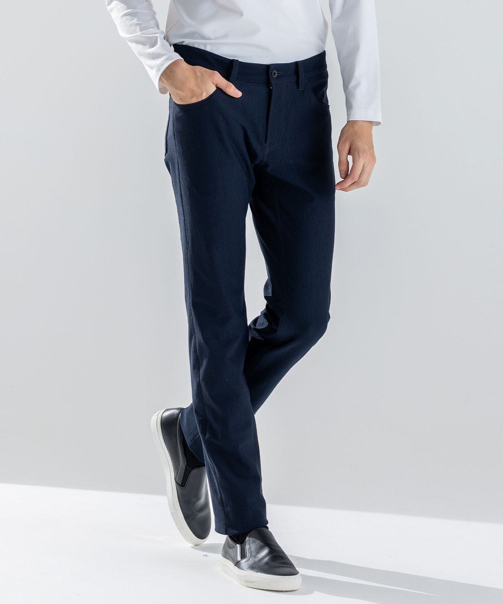 【ジョゼフ オム/JOSEPH HOMME / MEN】の【新素材】ウォームアンリミテッドストレッチ 5ポケットパンツ / STICK 5P インテリア・キッズ・メンズ・レディースファッション・服の通販 founy(ファニー) 　ファッション　Fashion　メンズファッション　Fashion for Men　ボトムス　Bottoms　ストレッチ　Stretch, Stretchy Fabric　ストレート　Straight, Straight Cut　スリム　Slim, Slim Fit　ポケット　Pocket, Pocket Detail　メッシュ　Mesh, Net Fabric　A/W・秋冬　Autumn/Winter　ネイビー系|ID: prp329100004770385 ipo3291000000036176573