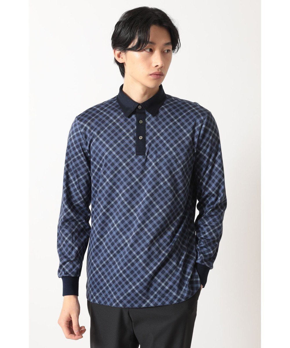 【ダックス/DAKS / MEN】のバイヤスチェック スムースポロ インテリア・キッズ・メンズ・レディースファッション・服の通販 founy(ファニー) ファッション Fashion メンズファッション Fashion for Men トップス・カットソー Cut & Sew Tops メンズシャツ Shirts ポロシャツ / きれいめカジュアルスタイル Polo Shirts チェック Check, Plaid, Tartan バイアス Bias, Diagonal Cut プリント Print, Printed Pattern ポロシャツ Polo Shirt, Collared Tee エレガント 上品 Elegant 夏 Summer 定番 Standard, Basic Item S/S・春夏 SS, Spring/Summer, Warm Season A/W・秋冬 Autumn/Winter ブルーチェック|ID: prp329100004770387 ipo3291000000034556231