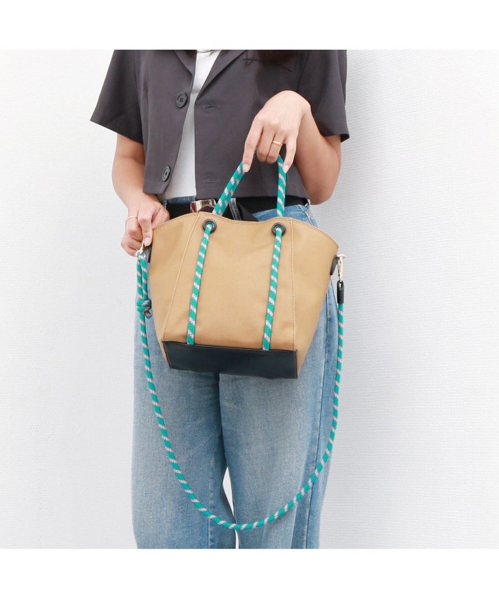 【アンビリオン/UNBILLION】のカシュカシュ cachecache / コーティングキャンバスロープハンドルトート 人気、トレンドファッション・服の通販 founy(ファニー) 　ファッション　Fashion　レディースファッション　Fashion for Women　バッグ　Bags　カラフル　Colorful Design　ショルダー　Shoulder, Shoulder Strap　ハンド　Hand, Handmade　ポケット　Pocket, Pocket Detail　ミックス　Mix, Mixed Style　モチーフ　Motif, Design Theme　再入荷　Restock / Back in Stock　 other-1|ID: prp329100004770393 ipo3291000000034556275