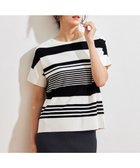 【自由区/JIYU-KU】の【UVカット・洗える】クレープストレッチボーダー ニット オフホワイト×ブラック|ID: prp329100004770401 ipo3291000000034556446