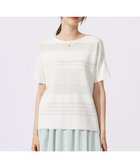 【自由区/JIYU-KU】の【UVカット・洗える】クレープストレッチボーダー ニット オフホワイト|ID: prp329100004770401 ipo3291000000034556451