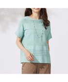 【自由区/JIYU-KU】の【UVカット・洗える】クレープストレッチボーダー ニット アクア|ID: prp329100004770401 ipo3291000000034556456