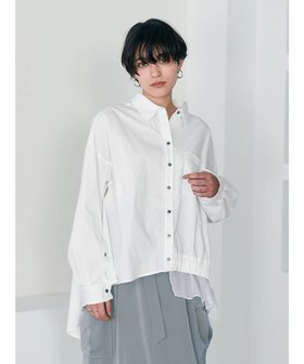 【イェッカ ヴェッカ/YECCA VECCA】のシアーMIXアシメシャツ 人気、トレンドファッション・服の通販 founy(ファニー) ファッション Fashion レディースファッション Fashion for Women トップス・カットソー Cut & Sew Tops シャツ・ブラウス・オフィスカジュアル Elegant Blouses & Button-Ups シアー Sheer, See-Through ストレッチ Stretch, Stretchy Fabric ポケット Pocket, Pocket Detail 夏 Summer 春 Spring S/S・春夏 SS, Spring/Summer, Warm Season |ID:prp329100004770453