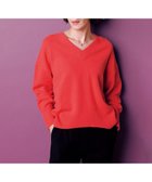 【アンフィーロ 自由区/UNFILO】の【洗える】ウールカシミヤ Vネックニット オレンジ|ID: prp329100004770460 ipo3291000000034556793