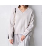 【アンフィーロ 自由区/UNFILO】の【洗える】ウールカシミヤ Vネックニット グレージュ|ID: prp329100004770460 ipo3291000000034556794