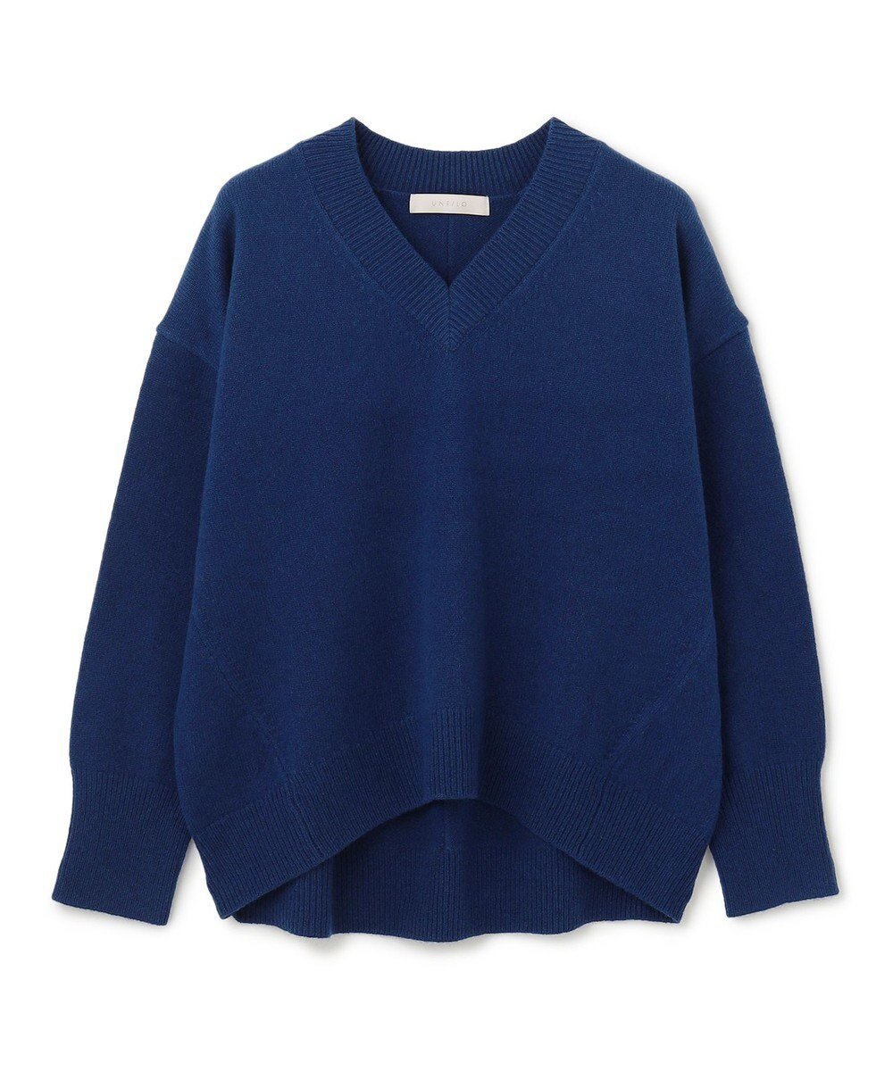 【アンフィーロ 自由区/UNFILO】のウールカシミヤ Vネックニット インテリア・キッズ・メンズ・レディースファッション・服の通販 founy(ファニー) ファッション Fashion レディースファッション Fashion for Women トップス・カットソー Cut & Sew Tops ニット Knit Tops & Sweaters Vネックトップス V-Neck Tops / V-Cut Neckline Shirts おすすめ Recommended / Our Picks インナー Innerwear ウォッシャブル Machine Washable セーター Sweater, Knitwear タートルネック Turtleneck, High Neck ハイネック High Neck, Mock Neck フロント Front, Front Design ボトム Bottoms, Lower Wear ラウンド Round, Round Neck 洗える Machine Washable A/W・秋冬 Autumn/Winter ブルー|ID: prp329100004770460 ipo3291000000034556798