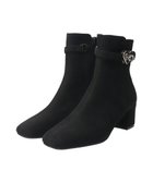 【ブリジット バーキン/Bridget Birkin】の【Bridget Birkin】ハート金具ベルトショートブーツ ブラックスウェード|ID: prp329100004770465 ipo3291000000034556820