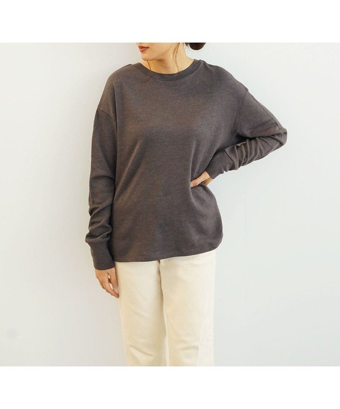 【トック/TOQUE】の〈大草直子さんアドバイザー〉【ユニセックス】ロイヤルベビーアルパカ×タンギスコットン 裏毛 クルーネックトップス インテリア・キッズ・メンズ・レディースファッション・服の通販 founy(ファニー) https://founy.com/ ファッション Fashion レディースファッション Fashion for Women トップス・カットソー Cut & Sew Tops シャツ・ブラウス・オフィスカジュアル Elegant Blouses & Button-Ups ロングTシャツ・Tシャツ Longline T-Shirts & Tees カットソー・ベーシックTシャツ Cut-and-Sewn Tops / Stretch Tees & Basics カットソー Cut and Sewn Top シンプル Simple, Minimal スリット Slit, Slit Detail ボックス Boxy, Box Shape ループ Loop, Loop Knit A/W・秋冬 Autumn/Winter S/S・春夏 SS, Spring/Summer, Warm Season 夏 Summer エレガント 上品 Elegant |ID: prp329100004770467 ipo3291000000034556830