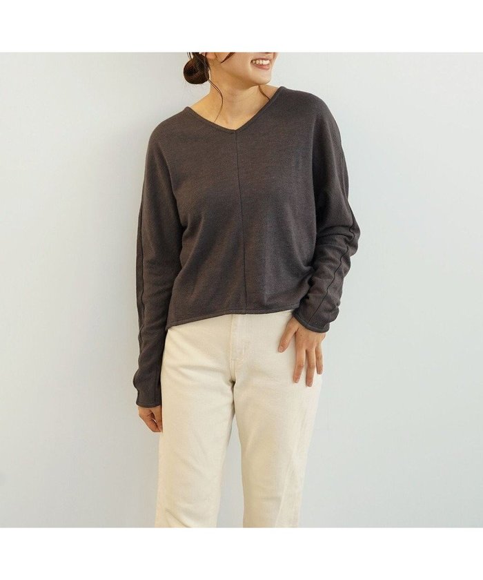 【トック/TOQUE】の〈大草直子さんアドバイザー〉ロイヤルベビーアルパカ×タンギスコットン 裏毛 Vネックトップス インテリア・キッズ・メンズ・レディースファッション・服の通販 founy(ファニー) https://founy.com/ ファッション Fashion レディースファッション Fashion for Women トップス・カットソー Cut & Sew Tops シャツ・ブラウス・オフィスカジュアル Elegant Blouses & Button-Ups ロングTシャツ・Tシャツ Longline T-Shirts & Tees カットソー・ベーシックTシャツ Cut-and-Sewn Tops / Stretch Tees & Basics Vネックトップス V-Neck Tops / V-Cut Neckline Shirts カットソー Cut and Sewn Top ループ Loop, Loop Knit A/W・秋冬 Autumn/Winter S/S・春夏 SS, Spring/Summer, Warm Season 夏 Summer エレガント 上品 Elegant |ID: prp329100004770468 ipo3291000000034556832