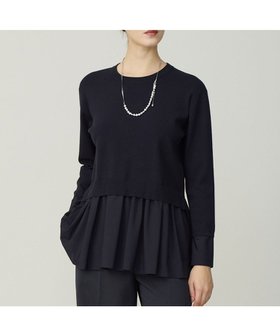 【アイシービー/iCB】の【先行予約】レーヨンシルクストレッチブレンド ドッキングペプラムプルオーバー 人気、トレンドファッション・服の通販 founy(ファニー) ファッション Fashion レディースファッション Fashion for Women トップス・カットソー Cut & Sew Tops ニット Knit Tops & Sweaters カジュアルプルオーバー・ニットトップス Pullovers & Knit Tops / Casual Pullovers 2025年 2025 2025-2026秋冬・A/W Autumn/Winter 2025–26 AW25–26 おすすめ Recommended / Our Picks シルク Silk, 100% Silk ストレッチ Stretch, Stretchy Fabric セーター Sweater, Knitwear ドッキング Docking, Mixed Material ブロード Broadcloth, Fine Cotton ペプラム Peplum, Flared Hem A/W・秋冬 Autumn/Winter |ID:prp329100004771221