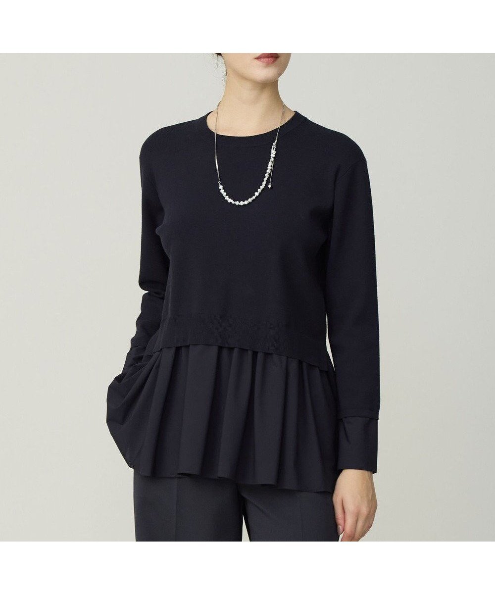 【アイシービー/iCB】の【先行予約】レーヨンシルクストレッチブレンド ドッキングペプラムプルオーバー 人気、トレンドファッション・服の通販 founy(ファニー) ファッション Fashion レディースファッション Fashion for Women トップス・カットソー Cut & Sew Tops ニット Knit Tops & Sweaters カジュアルプルオーバー・ニットトップス Pullovers & Knit Tops / Casual Pullovers 2025年 2025 2025-2026秋冬・A/W Autumn/Winter 2025–26 AW25–26 おすすめ Recommended / Our Picks シルク Silk, 100% Silk ストレッチ Stretch, Stretchy Fabric セーター Sweater, Knitwear ドッキング Docking, Mixed Material ブロード Broadcloth, Fine Cotton ペプラム Peplum, Flared Hem A/W・秋冬 Autumn/Winter other-1|ID: prp329100004771221 ipo3291000000034566047