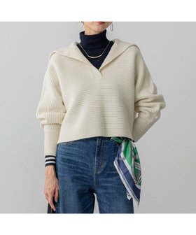 【23区/NIJYUSANKU】の【洗える】ウールカシミヤチャンキー クロップド スキッパーニット 人気、トレンドファッション・服の通販 founy(ファニー) ファッション Fashion レディースファッション Fashion for Women トップス・カットソー Cut & Sew Tops ニット Knit Tops & Sweaters インナー Innerwear 洗える Machine Washable クロップド Cropped, Short Length スキッパー Skipper, Open Collar セーター Sweater, Knitwear タートルネック Turtleneck, High Neck ダウン Down, Puffer デニム Denim, Jeans Material なめらか Smooth, Silky Texture バランス Balance, Style Balance フレア Flare, Flared ワイド Wide, Wide Fit 冬 Winter / This Winter A/W・秋冬 Autumn/Winter エレガント 上品 Elegant 2025年 2025 2025-2026秋冬・A/W Autumn/Winter 2025–26 AW25–26 |ID:prp329100004771224