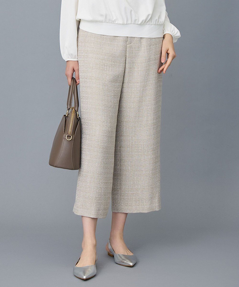 【自由区/JIYU-KU】の【カタログ掲載】ライトミックスツィードワイド パンツ インテリア・キッズ・メンズ・レディースファッション・服の通販 founy(ファニー) 　ファッション　Fashion　レディースファッション　Fashion for Women　パンツ　Pants & Trousers　ジャケット　Jacket, Outerwear　ストレート　Straight, Straight Cut　セットアップ　Set-Up, Coordinated Outfit　セレモニー　Ceremony　ツイード　Twill, Twill Weave　バランス　Balance, Style Balance　ミックス　Mix, Mixed Style　ループ　Loop, Loop Knit　ワイド　Wide, Wide Fit　エレガント 上品　Elegant　夏　Summer　春　Spring　S/S・春夏　SS, Spring/Summer, Warm Season　ベージュ|ID: prp329100004771226 ipo3291000000034675154