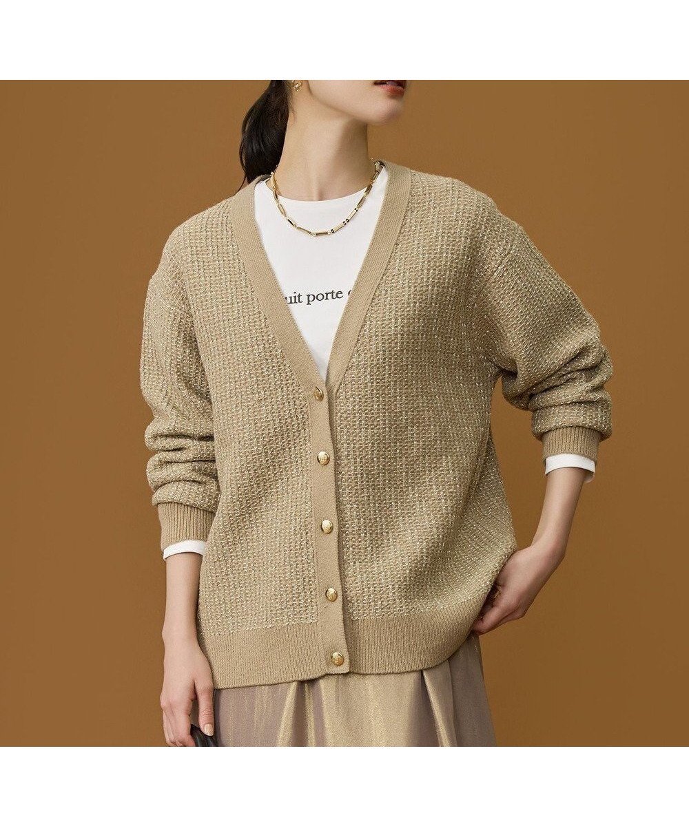 【自由区/JIYU-KU】の【SHIHOさん着用】ラメツイード カーディガン インテリア・キッズ・メンズ・レディースファッション・服の通販 founy(ファニー) ファッション Fashion レディースファッション Fashion for Women トップス・カットソー Cut & Sew Tops カーディガン・羽織り Layered Style Cardigans カーディガン Cardigan, Knitwear ツイード Twill, Twill Weave ミックス Mix, Mixed Style エレガント 上品 Elegant 夏 Summer 春 Spring S/S・春夏 SS, Spring/Summer, Warm Season 無地 Plain, Solid Color モカ|ID: prp329100004771236 ipo3291000000034566104