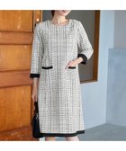 【ティアクラッセ/Tiaclasse】のツイードAラインワンピース オフホワイト|ID: prp329100004771269 ipo3291000000034566219