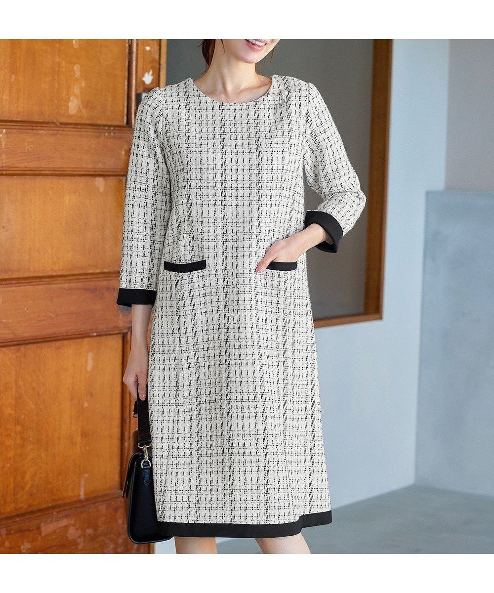 【ティアクラッセ/Tiaclasse】のツイードAラインワンピース インテリア・キッズ・メンズ・レディースファッション・服の通販 founy(ファニー) ファッション Fashion レディースファッション Fashion for Women ワンピース Dresses Aラインワンピース・フレアシルエット A-Line Dresses / Flared Silhouette Dresses ウォッシャブル Machine Washable オケージョン Occasion Wear 洗える Machine Washable 秋 Autumn クラシカル Classical, Vintage-Inspired シューズ Shoes, Footwear シンプル Simple, Minimal ジャケット Jacket, Outerwear チュニック Tunic, Long Top ツイード Twill, Twill Weave トリミング Trimming, Decorative Edge 長袖 Long Sleeve, Full Sleeve ポケット Pocket, Pocket Detail 無地 Plain, Solid Color 冬 Winter / This Winter A/W・秋冬 Autumn/Winter 再入荷 Restock / Back in Stock エレガント 上品 Elegant セレモニー Ceremony 入学式 Entrance Ceremony 卒業式 Graduation Ceremony 新作・新入荷 New Arrivals / New In オフホワイト|ID: prp329100004771269 ipo3291000000034566219