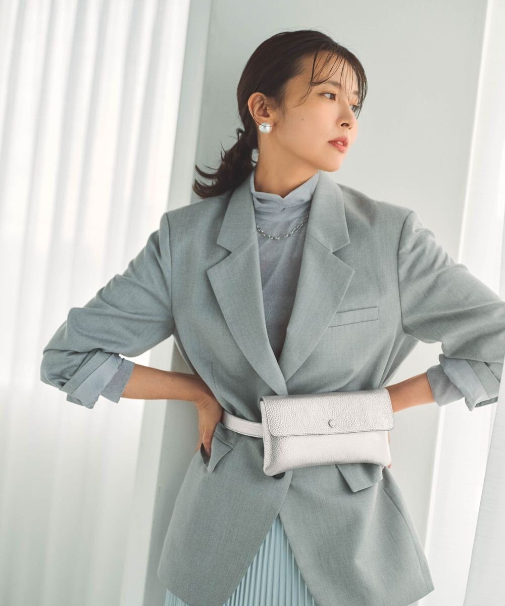 【トプカピ/TOPKAPI】の【Breath TOPKAPI】ELAN エラン シュリンクレザー 3way ミニ ボディバッグ インテリア・キッズ・メンズ・レディースファッション・服の通販 founy(ファニー) 　ファッション　Fashion　レディースファッション　Fashion for Women　バッグ　Bags　ポーチ&ミニバッグ　Pouches & Mini Bags　シンプル　Simple, Minimal　トレンド　Trend, Trending Now　フォルム　Silhouette, Form　ポケット　Pocket, Pocket Detail　ポーチ　Pouch, Small Case　モダン　Modern, Contemporary　エレガント 上品　Elegant　シルバー|ID: prp329100004771271 ipo3291000000034566229