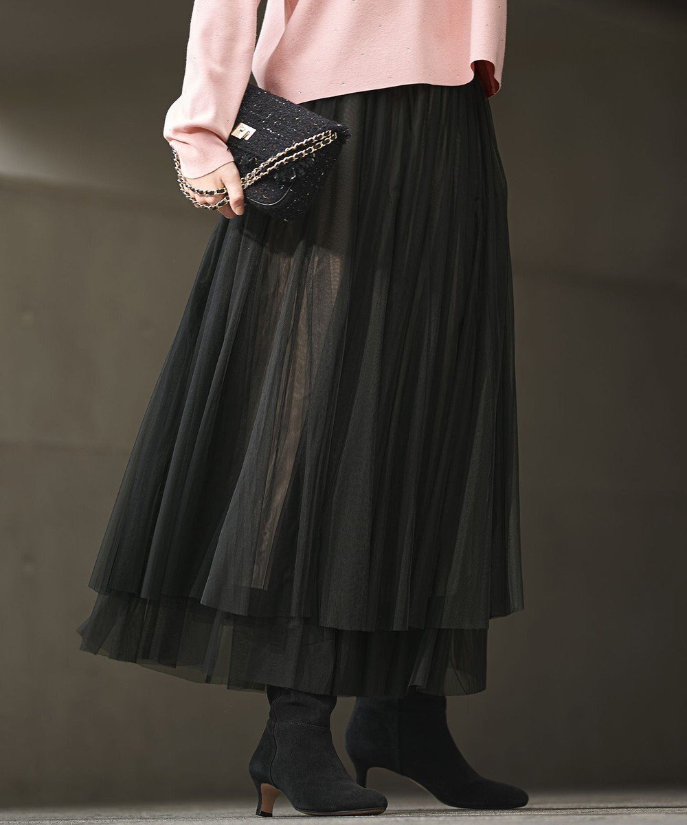 【23区/NIJYUSANKU】の【先行予約/洗える】レイヤード チュール スカート 人気、トレンドファッション・服の通販 founy(ファニー) ファッション Fashion レディースファッション Fashion for Women スカート Skirts 洗える Machine Washable ジャケット Jacket, Outerwear スウェット / スエット Sweatshirt, Sweatwear チュール Tulip, Tulip Motif A/W・秋冬 Autumn/Winter S/S・春夏 SS, Spring/Summer, Warm Season 夏 Summer エレガント 上品 Elegant other-1|ID: prp329100004771276 ipo3291000000034566247