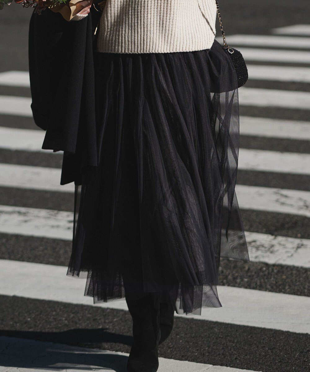 【23区/NIJYUSANKU】の【洗える】レイヤード チュール スカート インテリア・キッズ・メンズ・レディースファッション・服の通販 founy(ファニー) ファッション Fashion レディースファッション Fashion for Women スカート Skirts 洗える Machine Washable ジャケット Jacket, Outerwear スウェット / スエット Sweatshirt, Sweatwear チュール Tulip, Tulip Motif A/W・秋冬 Autumn/Winter S/S・春夏 SS, Spring/Summer, Warm Season 夏 Summer エレガント 上品 Elegant チャコールグレー系|ID: prp329100004771276 ipo3291000000034827004