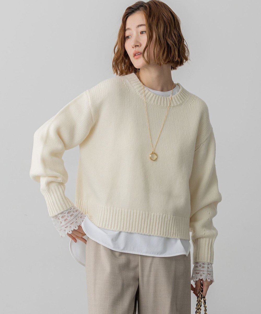 【23区/NIJYUSANKU】の【先行予約/洗える】ウールカシミヤ パフスリーブ ニット インテリア・キッズ・メンズ・レディースファッション・服の通販 founy(ファニー) ファッション Fashion レディースファッション Fashion for Women トップス・カットソー Cut & Sew Tops ニット Knit Tops & Sweaters イエロー Yellow 春 Spring 洗える Machine Washable コンパクト Compact, Small Size シンプル Simple, Minimal スリーブ Sleeve, Long Sleeve / Short Sleeve セーター Sweater, Knitwear トレンド Trend, Trending Now 定番 Standard, Basic Item パステル Pastel, Soft Color A/W・秋冬 Autumn/Winter エレガント 上品 Elegant アイボリー系|ID: prp329100004771279 ipo3291000000034566260