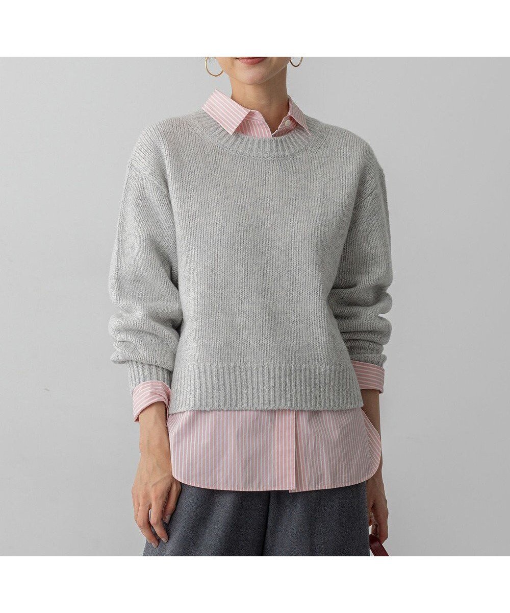 【23区/NIJYUSANKU】の【先行予約/洗える】ウールカシミヤ パフスリーブ ニット インテリア・キッズ・メンズ・レディースファッション・服の通販 founy(ファニー) ファッション Fashion レディースファッション Fashion for Women トップス・カットソー Cut & Sew Tops ニット Knit Tops & Sweaters イエロー Yellow 春 Spring 洗える Machine Washable コンパクト Compact, Small Size シンプル Simple, Minimal スリーブ Sleeve, Long Sleeve / Short Sleeve セーター Sweater, Knitwear トレンド Trend, Trending Now 定番 Standard, Basic Item パステル Pastel, Soft Color A/W・秋冬 Autumn/Winter エレガント 上品 Elegant ライトグレー系|ID: prp329100004771279 ipo3291000000034566261