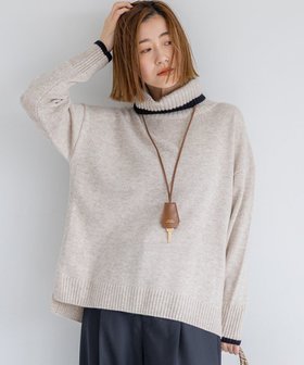 【23区/NIJYUSANKU】 【先行予約/洗える】ウールカシミヤ コンビカラー オフタートル ニット人気、トレンドファッション・服の通販 founy(ファニー) ファッション Fashion レディースファッション Fashion for Women トップス・カットソー Cut & Sew Tops ニット Knit Tops & Sweaters イエロー Yellow エレガント 上品 Elegant 洗える Machine Washable コンビ Combo, Combination Style シンプル Simple, Minimal スリット Slit, Slit Detail セーター Sweater, Knitwear リラックス Relax, Relaxed Fit A/W・秋冬 Autumn/Winter |ID:prp329100004771280