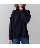 【23区/NIJYUSANKU】の【先行予約/洗える】ウールカシミヤ コンビカラー オフタートル ニット 人気、トレンドファッション・服の通販 founy(ファニー) ファッション Fashion レディースファッション Fashion for Women トップス・カットソー Cut & Sew Tops ニット Knit Tops & Sweaters イエロー Yellow エレガント 上品 Elegant 洗える Machine Washable コンビ Combo, Combination Style シンプル Simple, Minimal スリット Slit, Slit Detail セーター Sweater, Knitwear リラックス Relax, Relaxed Fit A/W・秋冬 Autumn/Winter thumbnail ネイビー系|ID: prp329100004771280 ipo3291000000034566268