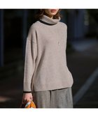 【23区/NIJYUSANKU】の【FUDGE掲載/洗える】ウールカシミヤ コンビカラー オフタートル ニット ベージュ系|ID: prp329100004771280 ipo3291000000035392347