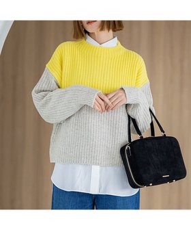 【23区/NIJYUSANKU】 【先行予約/洗える】ウールカシミヤ カラーブロック バルキー ニット人気、トレンドファッション・服の通販 founy(ファニー) ファッション Fashion レディースファッション Fashion for Women トップス・カットソー Cut & Sew Tops ニット Knit Tops & Sweaters 洗える Machine Washable 畦 Ribbed Knit シンプル Simple, Minimal セーター Sweater, Knitwear デニム Denim, Jeans Material ハイネック High Neck, Mock Neck ブロック Block, Solid Block Pattern A/W・秋冬 Autumn/Winter エレガント 上品 Elegant |ID:prp329100004771281