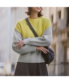【23区/NIJYUSANKU】の【洗える】ウールカシミヤ カラーブロック バルキー ニット 人気、トレンドファッション・服の通販 founy(ファニー) ファッション Fashion レディースファッション Fashion for Women トップス・カットソー Cut & Sew Tops ニット Knit Tops & Sweaters 洗える Machine Washable 畦 Ribbed Knit シンプル Simple, Minimal セーター Sweater, Knitwear デニム Denim, Jeans Material ハイネック High Neck, Mock Neck ブロック Block, Solid Block Pattern A/W・秋冬 Autumn/Winter エレガント 上品 Elegant thumbnail レモン×ライトグレー|ID: prp329100004771281 ipo3291000000035005330