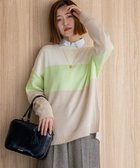 【23区/NIJYUSANKU】の【先行予約/洗える】ウールカシミヤ カラーブロック チュニック ニット 人気、トレンドファッション・服の通販 founy(ファニー) ファッション Fashion レディースファッション Fashion for Women トップス・カットソー Cut & Sew Tops ニット Knit Tops & Sweaters 洗える Machine Washable セーター Sweater, Knitwear チュニック Tunic, Long Top ブロック Block, Solid Block Pattern A/W・秋冬 Autumn/Winter エレガント 上品 Elegant thumbnail ライムグリーン|ID: prp329100004771282 ipo3291000000034566275