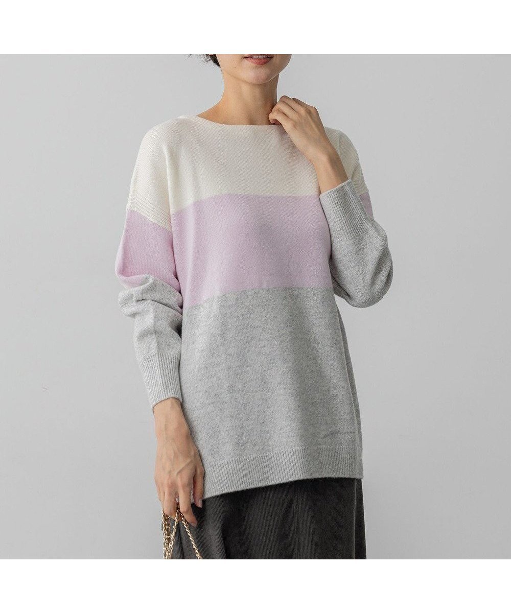 【23区/NIJYUSANKU】の【先行予約/洗える】ウールカシミヤ カラーブロック チュニック ニット インテリア・キッズ・メンズ・レディースファッション・服の通販 founy(ファニー) ファッション Fashion レディースファッション Fashion for Women トップス・カットソー Cut & Sew Tops ニット Knit Tops & Sweaters 洗える Machine Washable セーター Sweater, Knitwear チュニック Tunic, Long Top ブロック Block, Solid Block Pattern A/W・秋冬 Autumn/Winter エレガント 上品 Elegant ライトピンク|ID: prp329100004771282 ipo3291000000034566277