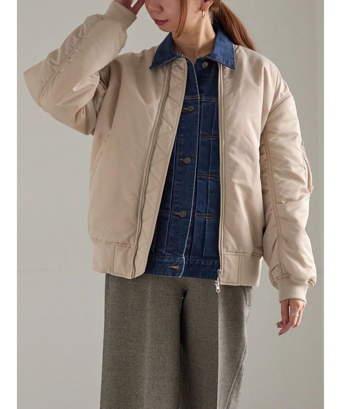 【テチチ/Te chichi】のMA-1ブルゾン インテリア・キッズ・メンズ・レディースファッション・服の通販 founy(ファニー) https://founy.com/ ファッション Fashion レディースファッション Fashion for Women アウター Coat / Outerwear Collection レディースジャケット・軽アウター Jackets ブルゾンジャケット・スポーティアウター Blouson Jackets MA-1ジャケット MA-1 Bomber Jackets / Flight Jackets おすすめ Recommended / Our Picks ジャケット Jacket, Outerwear スリーブ Sleeve, Long Sleeve / Short Sleeve フロント Front, Front Design ブルゾン Blouson, Bomber Jacket ポケット Pocket, Pocket Detail 夏 Summer S/S・春夏 SS, Spring/Summer, Warm Season A/W・秋冬 Autumn/Winter |ID: prp329100004771287 ipo3291000000034566294