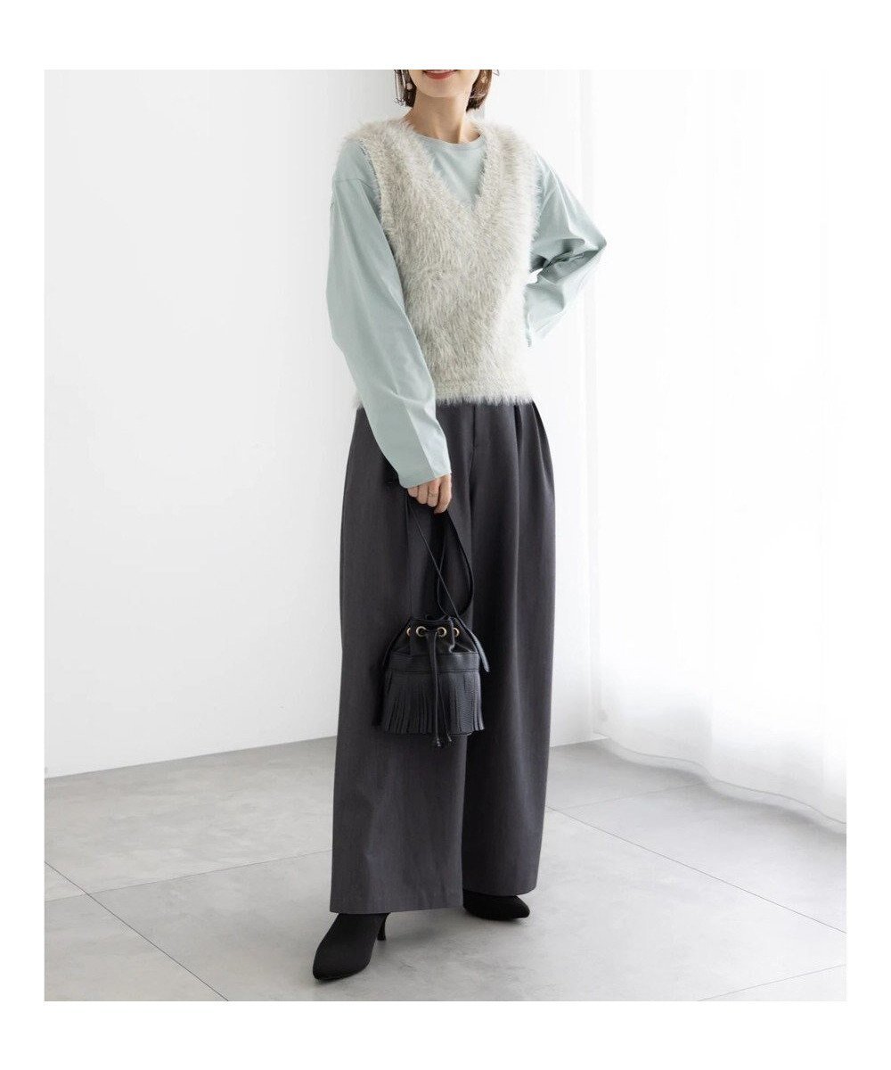 【テチチ/Te chichi】のタックワイドフルレングスパンツ インテリア・キッズ・メンズ・レディースファッション・服の通販 founy(ファニー) 　ファッション　Fashion　レディースファッション　Fashion for Women　パンツ　Pants & Trousers　フィット　Fit, Slim Fit　ワイド　Wide, Wide Fit　夏　Summer　S/S・春夏　SS, Spring/Summer, Warm Season　A/W・秋冬　Autumn/Winter　チャコールグレー|ID: prp329100004771288 ipo3291000000034566297