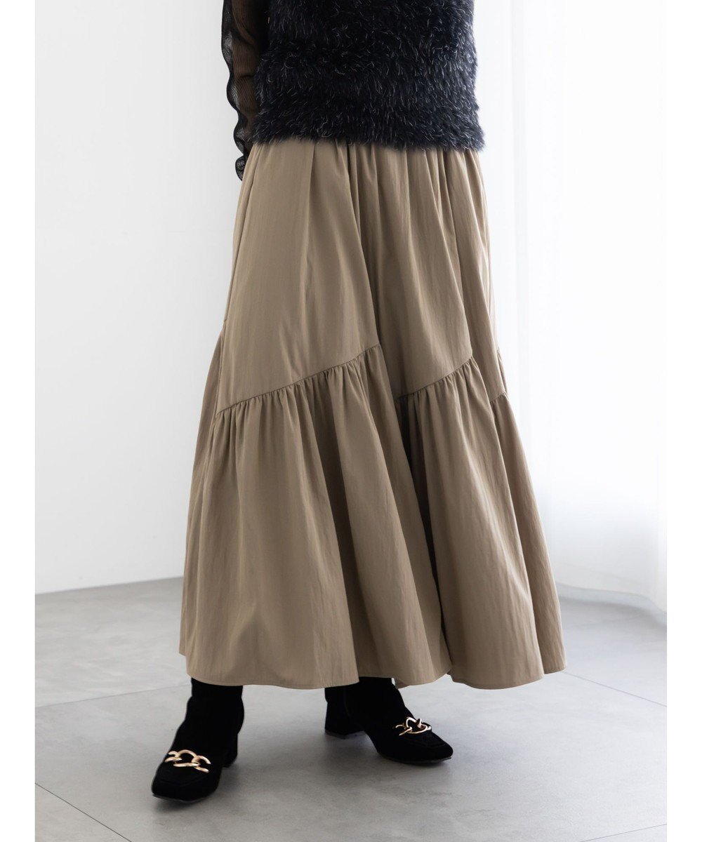 【テチチ/Te chichi】のマットタフタバイヤスティアードスカート インテリア・キッズ・メンズ・レディースファッション・服の通販 founy(ファニー) 　ファッション　Fashion　レディースファッション　Fashion for Women　スカート　Skirts　ティアードスカート　Tiered Skirts　タフタ　Taffeta, Structured Fabric　ティアード　Tiered, Tiered Style　夏　Summer　S/S・春夏　SS, Spring/Summer, Warm Season　A/W・秋冬　Autumn/Winter　モカ|ID: prp329100004771290 ipo3291000000034566304