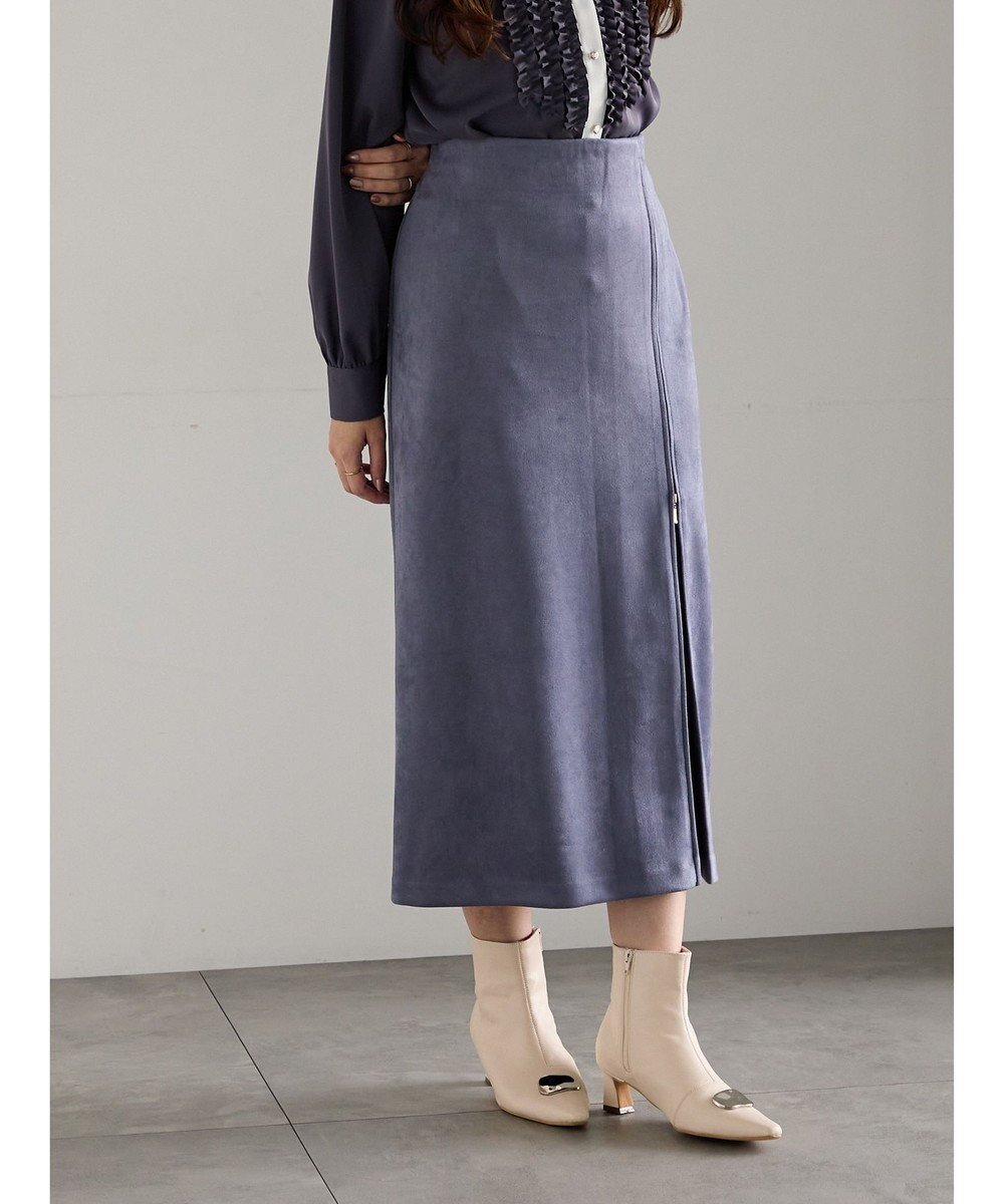 【テチチ/Te chichi】のスエードサイドZIPスカート インテリア・キッズ・メンズ・レディースファッション・服の通販 founy(ファニー) 　ファッション　Fashion　レディースファッション　Fashion for Women　スカート　Skirts　おすすめ　Recommended / Our Picks　ワンポイント　One Point, Statement Accent　夏　Summer　S/S・春夏　SS, Spring/Summer, Warm Season　A/W・秋冬　Autumn/Winter　ブルー|ID: prp329100004771291 ipo3291000000035589270