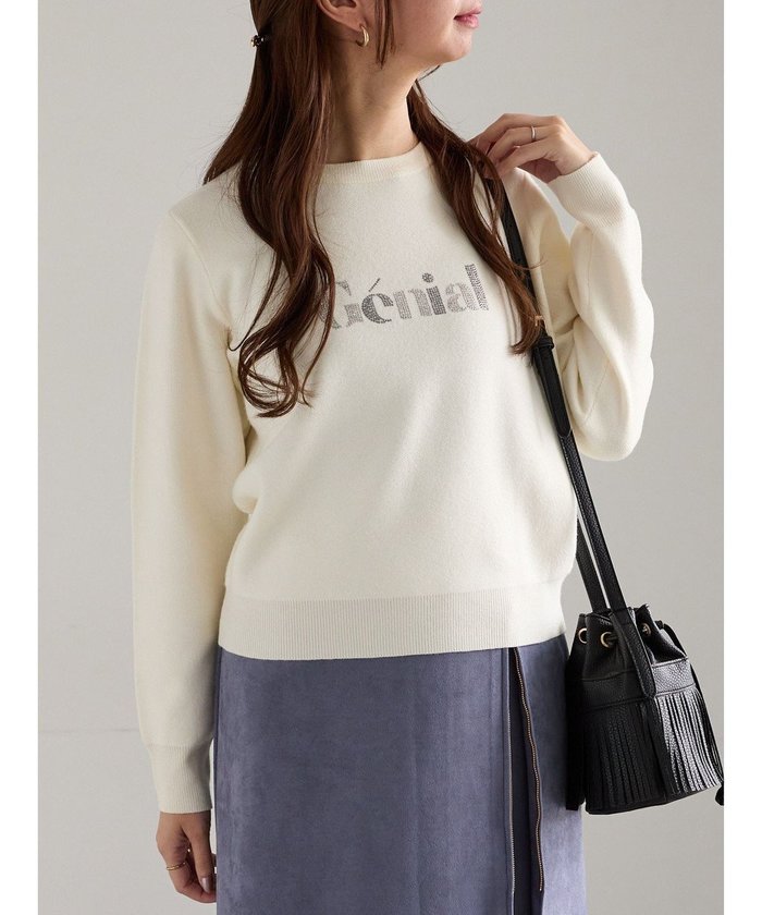 【テチチ/Te chichi】のラインストーンレタードニットプルオーバー インテリア・キッズ・メンズ・レディースファッション・服の通販 founy(ファニー) https://founy.com/ ファッション Fashion レディースファッション Fashion for Women トップス・カットソー Cut & Sew Tops ニット Knit Tops & Sweaters カジュアルプルオーバー・ニットトップス Pullovers & Knit Tops / Casual Pullovers ストーン Stone, Gem-Like セーター Sweater, Knitwear フィット Fit, Slim Fit フロント Front, Front Design 夏 Summer S/S・春夏 SS, Spring/Summer, Warm Season A/W・秋冬 Autumn/Winter |ID: prp329100004771294 ipo3291000000034779236